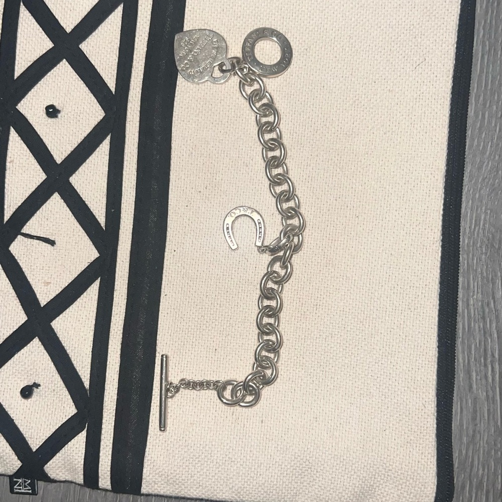 Tiffany & Co. Silver Heart Charm Bracelet